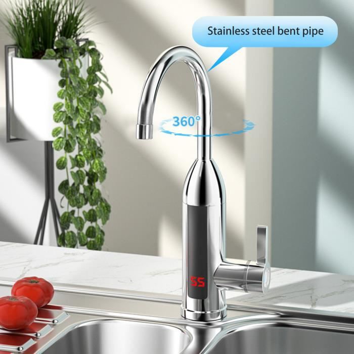 LAN Robinet De Chauffe-Eau Robinet D'Eau De Chauffage Électrique Ipx4 Tanche Prise Ue 220240V