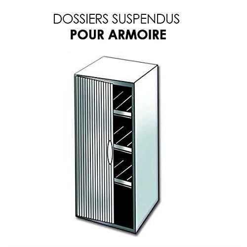 Elba Ultiate PP pour Tiroir Lot de 10 Dossiers suspendus en Polypro Opaque Fond 50 Bleu