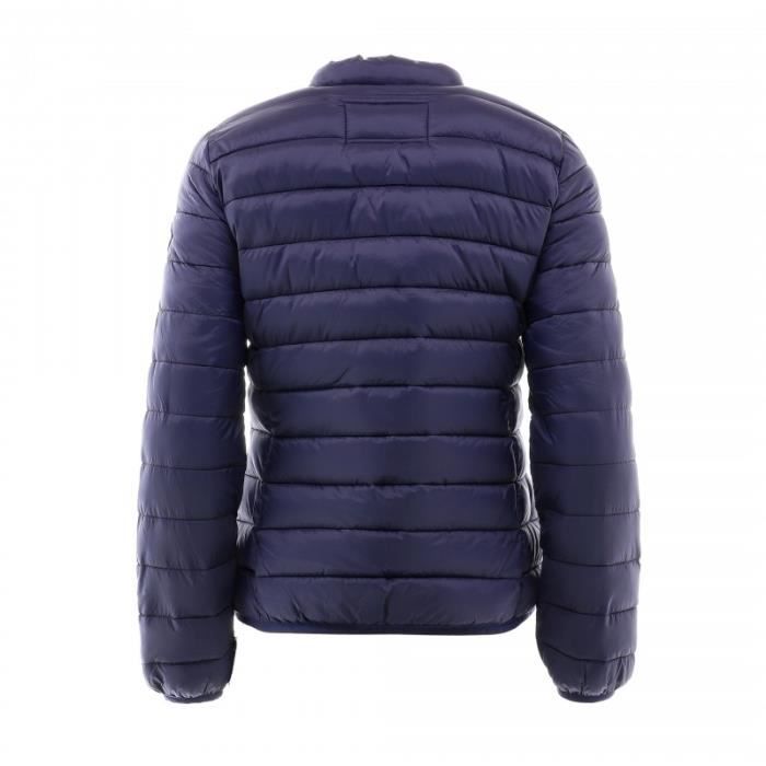Doudoune femme Schott LandW Bleu Col montant Coupe ajustee Legere