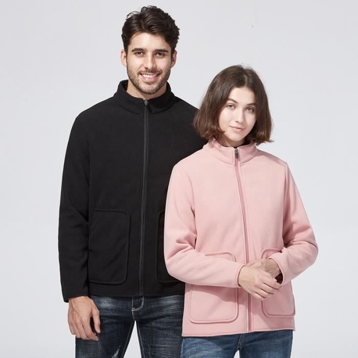 Veste polaire homme grande taille chaude et epaisse Noir Noir Cdiscount Sport