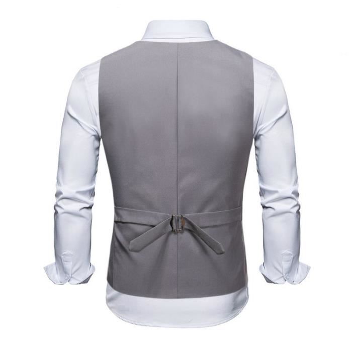 Gilet de Costume Business Homme Slim Fit Sans Manches Col V Couleur Unie Pour Mariage Soiree Fete Rouge Rouge Cdiscount Pret a Porter