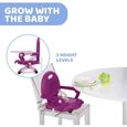 Réhausseur de chaise Chicco Pocket Snack - Violetta - Pour bébé de 6 mois à 3 ans - Portable et réglable-2