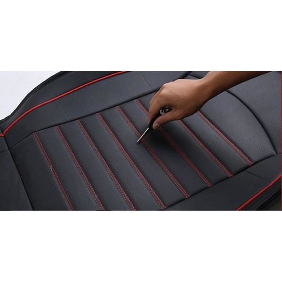 Housse De Siège Auto Rouge Et Noir - Jeu Complet Avant/Arrière - Lavable - Marque Autobits.de