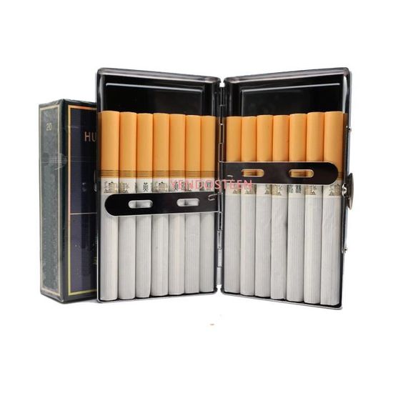 Boîte 20 cigarettes Coffret Etui Inox Acier Rangement - Cdiscount