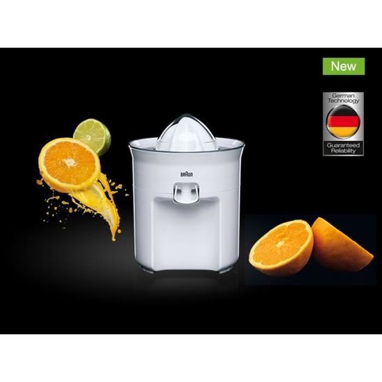 Presse-Agrumes Electrique Braun CJ3050 - 600W Bec Anti-Gouttes Blanc