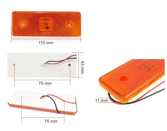 Rouge 24v Smd 6 Led Feu De Gabarit Avant Arriere Pour Camion Remorque Caravane e