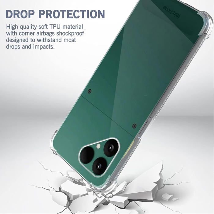 Cover Fairphone 6 Trasparente - Custodia TPU Antiurto Sottile E Flessibile, Wigento