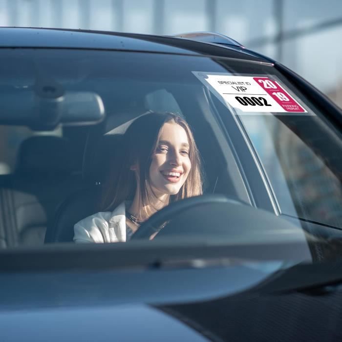 Porte-Billet De Pare-brise Transparent | Pince à Ticket Voiture | Support Cartes De Stationnement | Adhésif Fort