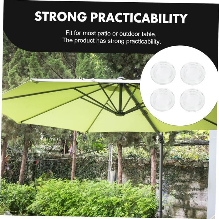 Kit œillets Parasol De Table - Anneau, Couvercle, Insert - Diamètre Trou 5,1 Cm, Pour Poteau ≤4 Cm - Résistant Aux Intempéries
