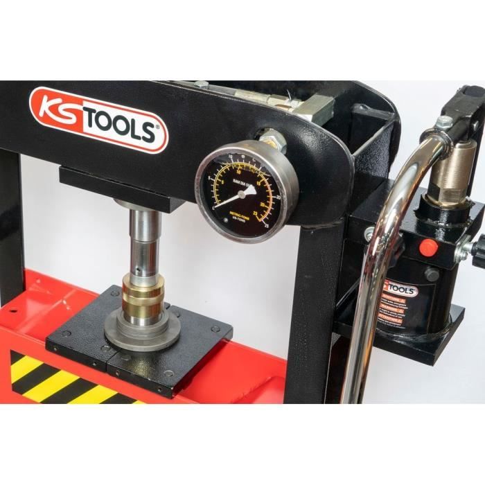 Presse hydraulique d'établi 15t à pompe 2 vitesses - KS Tools