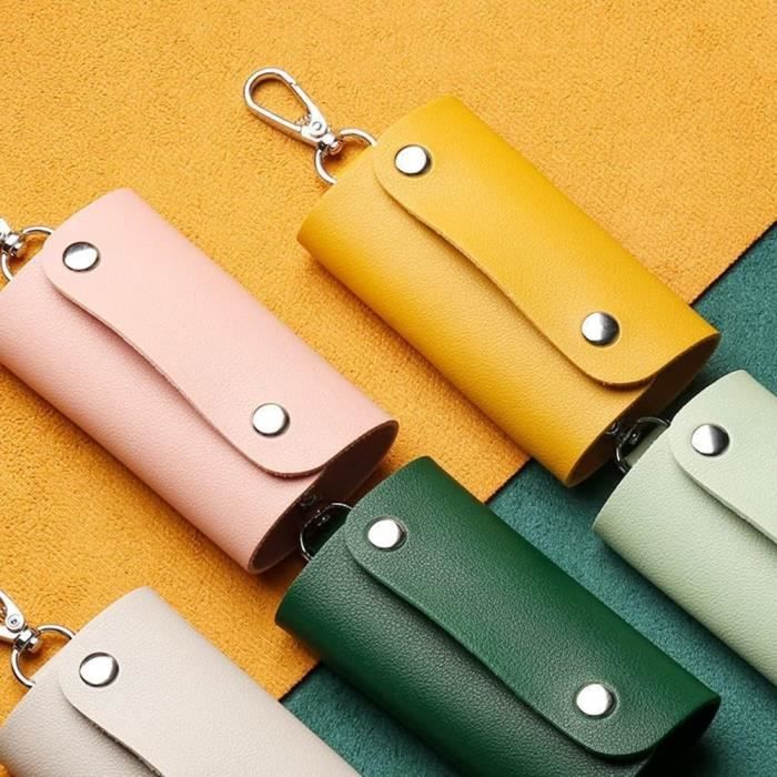 Étui Clés Voiture, Pochette Porte-Clés Cuir Mini Pochette Porte