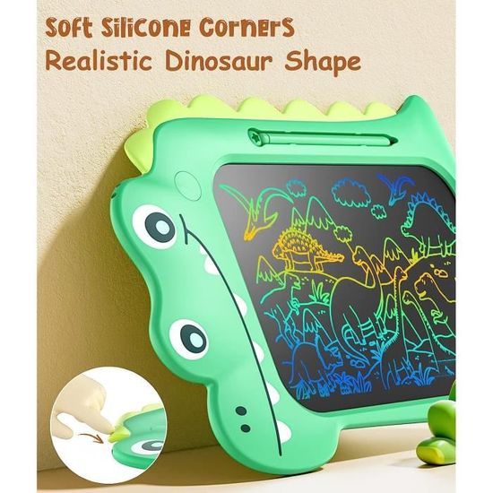 Tablette Dessin d'Écriture LCD Enfant Dinosaure FONGWAN Jouet Ardoise  Magique Portable Effaçable, 8,5 Pouces - Rose - Tablettes éducatives - à la  Fnac
