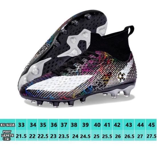 Chaussures Football Homme Crampons Hautes - Taille EU 33-46 - Antidérapantes Et Légères