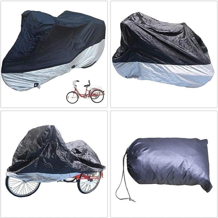 Housse De Tricycle Adulte Oxford 210D – Imperméable, Anti-UV, Avec Trou Antivol, Pour Vélo 3 Roues 61-66cm