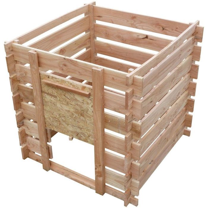 Composteur en bois avec accès direct, vente au meilleur prix