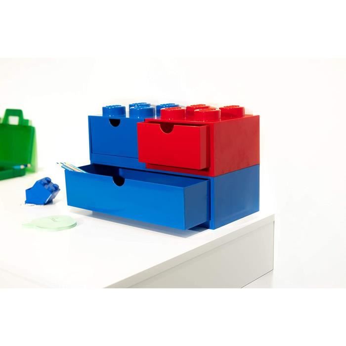 Room Copenhagen 40211730 Lego Boîte de Rangement empilable 8 Boutons Rouge  Taille, Grand - Cdiscount Maison