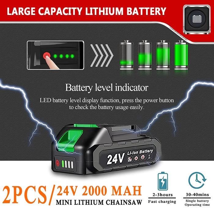 MINI TRONÇONNEUSE À Batterie 8Pouces Électrique Sans Fil Injecteur