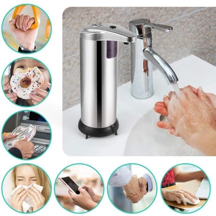 Distributeur De Savon Automatique Pearl - Détecteur De Mouvement - Gris Transparent
