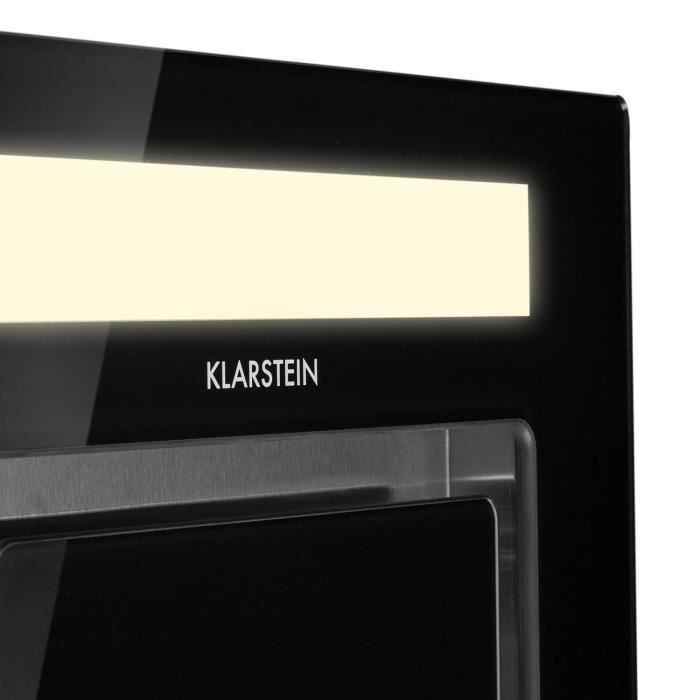 Hotte Aspirante Klarstein Remy 90 Cm - 620 M³/h, Verre Satiné, Télécommande, 3 Vitesses, Filtre Lavable