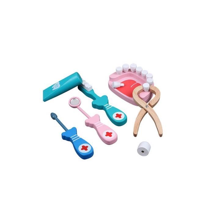 Dentiste Jouet en Bois Docteur Kit Jeux de Simulation Dents Outils Set  médical pour Enfants en Bas âge Costume Docteur Jeu de @M1001 - Cdiscount  Jeux - Jouets