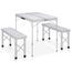 Table De Camping Pliable Avec 2 Bancs Aluminium Blanc Prix Pas Cher Cdiscount