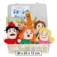 Marionnettes émotions pour enfants - Valisette avec CD audio - Gris-0