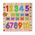 Puzzle chiffres - DJECO - Animaux - Bébé - Moins de 100 pièces - Jaune - Mixte-0