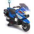 Moto électrique - FEBER - Ma Moto de Police 12V - Vitesses avant et arrière - Feux de police - Sons réalistes-0