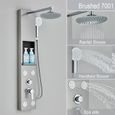 Panneau de douche avec support de rangement Ensemble de robinetterie pour douche à effet de pluie SPA Massage Jet Baignoire Douche-0