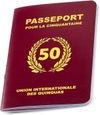 Cadeau Anniversaire 50 ans Original - Passeport pour la Cinquantaine - Cadeau Homme/Femme - Format Passeport - Carte Personnalisée-0
