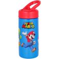 Bouteille d'eau Super Mario avec paille-0