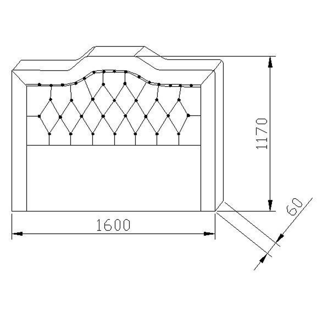 Tete De Lit Capitonne Avec Strass Pour Un Lit 160 Cm Revetement Pu