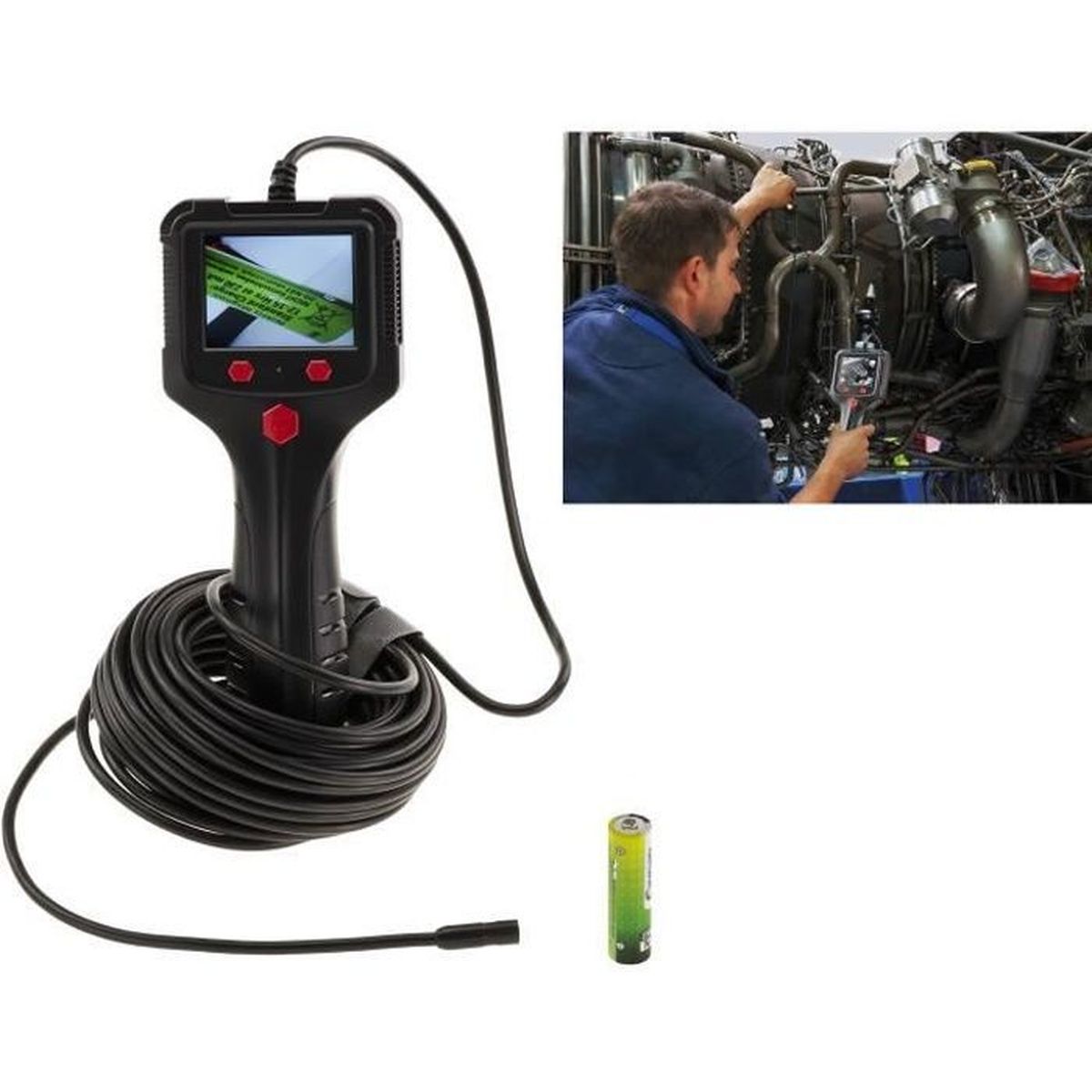 Bresser Junior Endoscope Pour Enfant – Écran LCD 2,31'', Caméra LED, 68 Cm De Flexible – Photos Et Vidéos