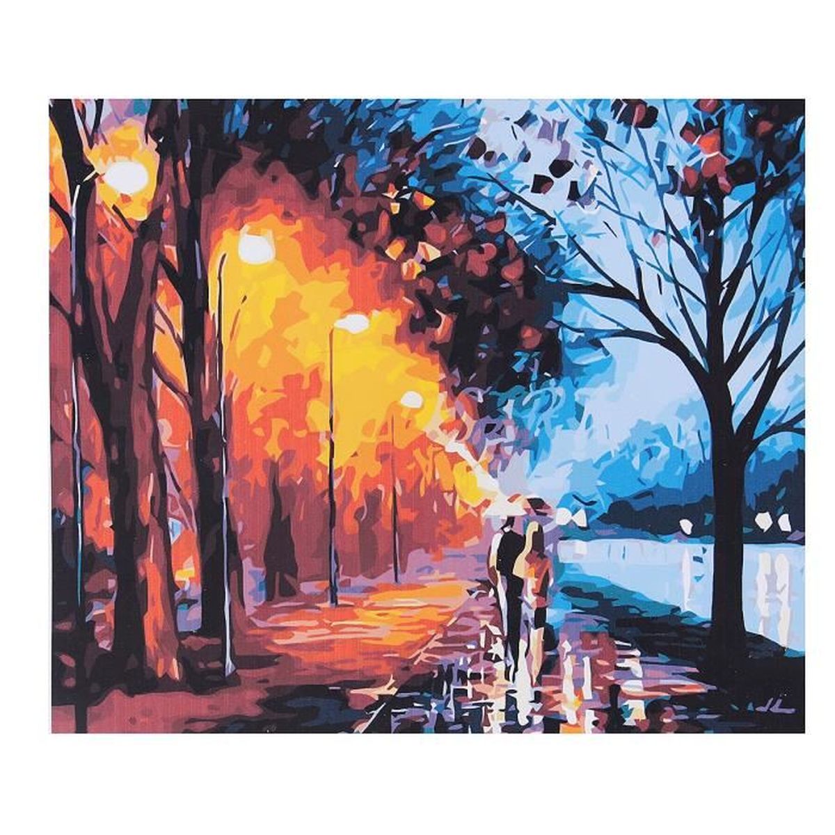 TEMPSA Tableau Peinture Huile Paintings Marcher Sous La Pluie DIY Sans  Cadre - Achat / Vente tableau - toile - Cdiscount