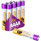 Piles AAAA - Lot de 8 Piles | GP Extra | Batteries alcalines LR8D425 - Utilisation dans stylos numériques, stylets, lumières laser