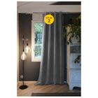 INTEX DECO Lot de 2 Rideaux luxe occultant + isolant phonique polaire L180 x H260 cm Laponie Anthracite