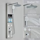 YAGATAP Panneau de douche avec support de rangement Ensemble de robinetterie pour douche à effet de pluie SPA Massage Jet Baignoire Douche