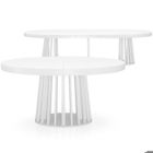 MENZZO Table ovale extensible Eliza Blanc
