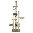 TRIXIE Madrid Arbre à chat Hauteur 245-270 cm beige peluche et sisal naturel