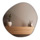 TULUP Miroir suspendu asymétrique Japandi pour chambre - 67 cm x 67,6 cm