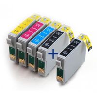 Pack 5 cartouches compatibles EPSON T0715 - STYLUS DX4050 1 noir + 1 GRATUITE et 3 couleurs