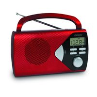 Radio portable AM/FM avec fonction réveil - Rouge - METRONIC 477201