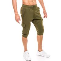 Pantalon Homme Sports et loisirs de couleur unie sept points vente chaude Coton simple et polyvalent