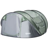 Tente de camping pop-up 4-5 p 263x220x123cm Vert