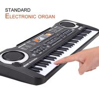 Synthetiseur electrique Clavier piano 61 touches avec microphone instrument de musique d'enfants- US PLUG