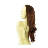 Demi-perruque Synthétique 62cm Couleur Chocolat Méché Cuivré - Réf 019 - Neuf Avec étiquettes - Bonnet Moyen