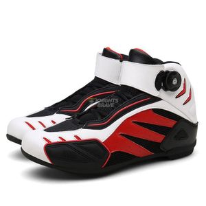BOTTE Bottes de Moto Respirantes en Cuir Microcarence pour Femme,Chaussures Décontractées de Motocross,pour 4 - qz Black Red 890