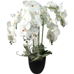 FLEUR ARTIFICIELLE Grande orchidée Artificielle Plante Artificielle 110cm Fleur Artificielle Plante décorative avec Pot