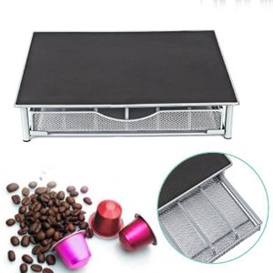 support de rangement de caf/é bo/îte de rangement empilable tiroir /à capsules Bo/îte de rangement de 36 dosettes de caf/é avec tiroir coulissant