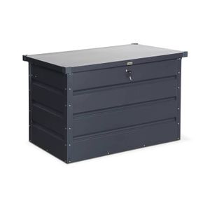 Coffre De Jardin Métal Sweeek Dallas 285L Anthracite - Rangement Extérieur Robuste